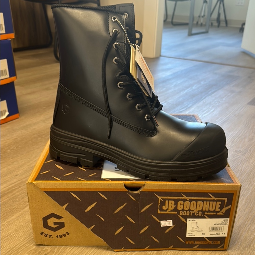 Men's Black JB Goodhue Work-boots New In Box